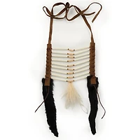 Collier Tammy Loewen en cuir marron