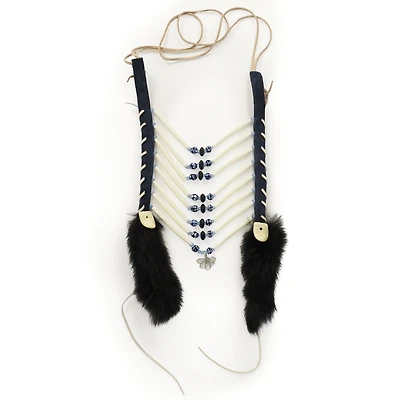 Collier en cuir bleu Tammy Loewen