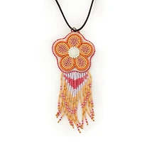 Collier floral Tammy Loewen orange/rose