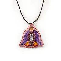 Tammy Loewen Purple/Red Floral Necklace