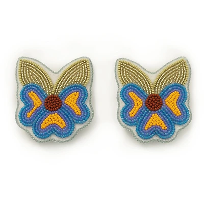 Boucles d'oreilles florales bleues Tammy Loewen