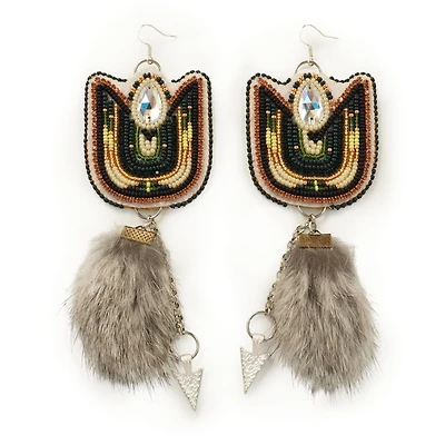 Boucles d'oreilles florales vertes Tammy Loewen