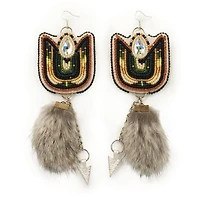 Boucles d'oreilles florales vertes Tammy Loewen