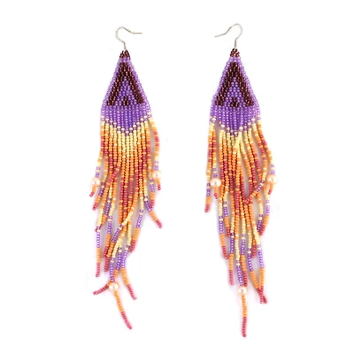 Tammy Loewen Beaded Fringe Earrings