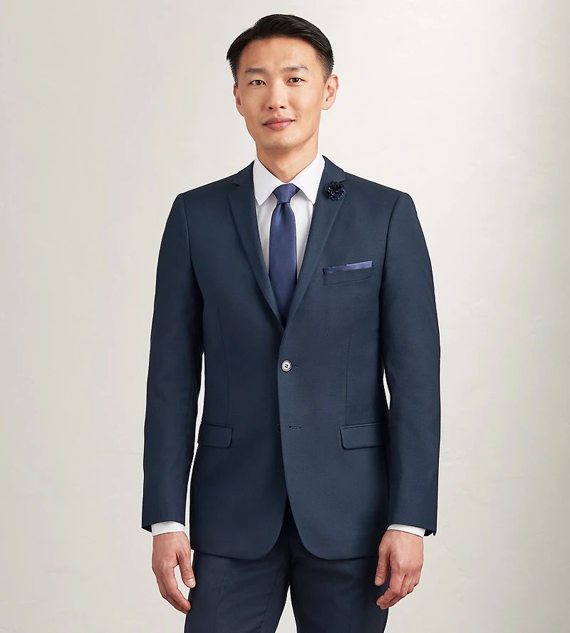 Veste de complet unie coupe ajustée