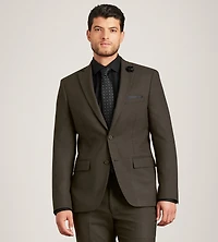 Veste de complet moderne marron à carreaux uni