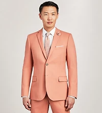 Veste de complet rose unie coupe ajustée