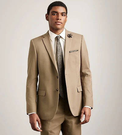 Modern Fit Dark Taupe Solid Suit Jacket