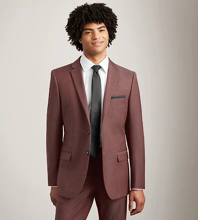 Slim Fit Wine Solid Suit Jacket