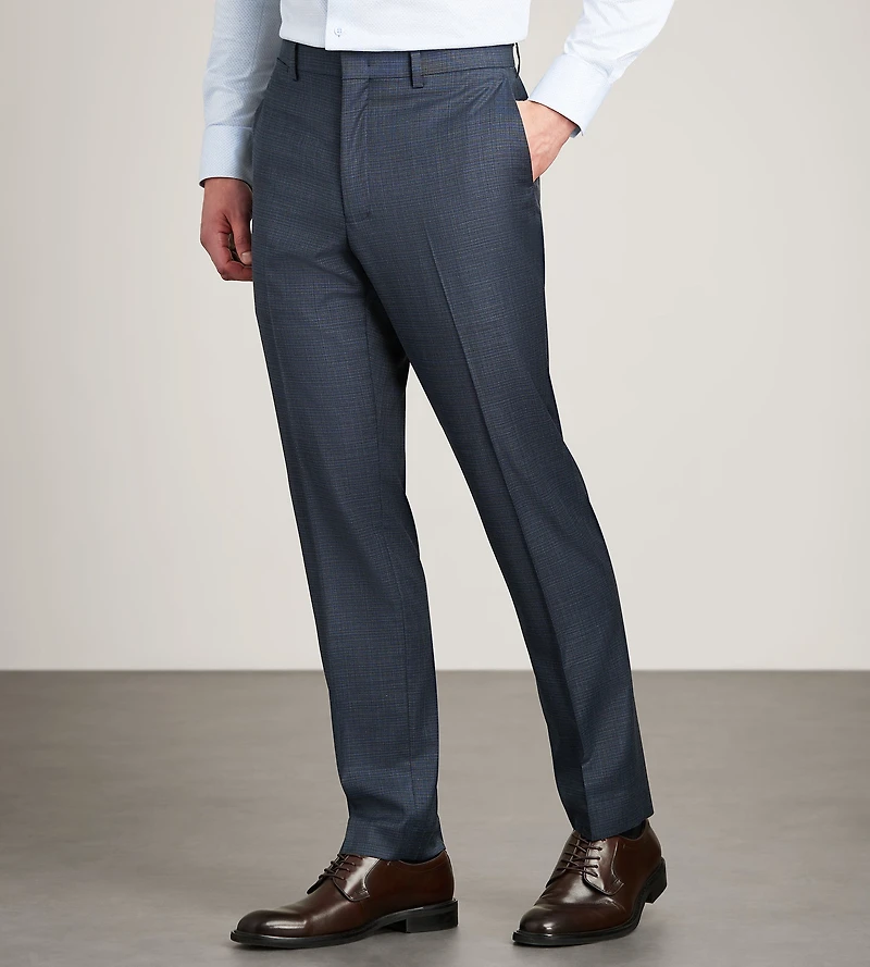 Modern Fit Dark Blue Neat Suit Pants
