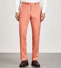 Pantalon de complet rose unie