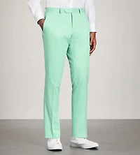 Pantalon de complet vert uni coupe ajustée