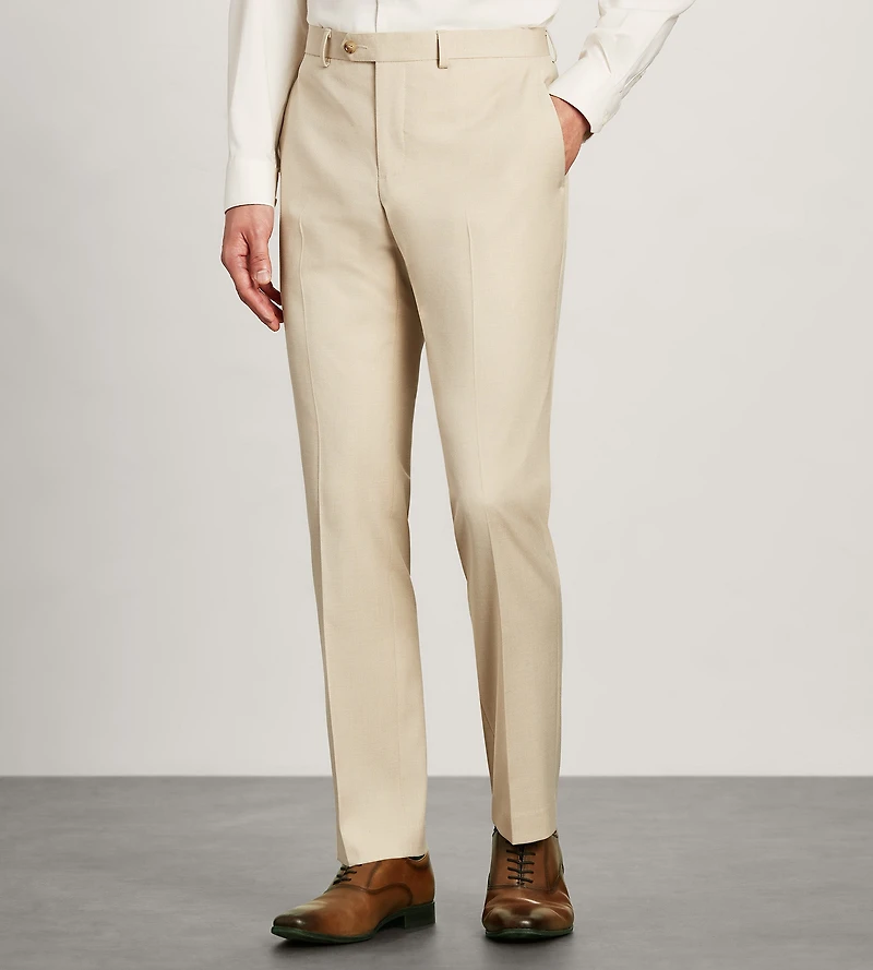 Pantalon de complet blé uni coupe moderne