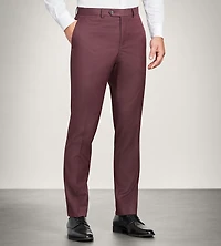 Pantalon de complet bordeaux uni