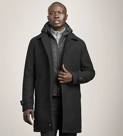 Slim Fit Hooded Car Coat