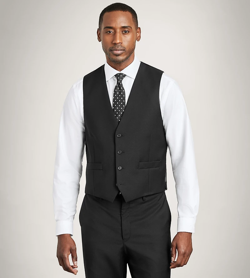 Gilet de complet en laine coupe moderne