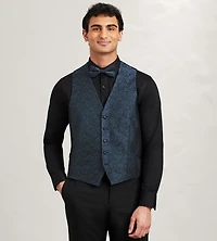 Gilet de complet à motif cachemire tonal