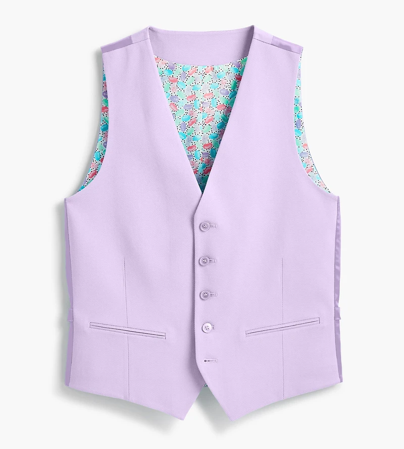 Gilet de complet lilas uni