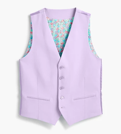 Lilac Solid Suit Vest
