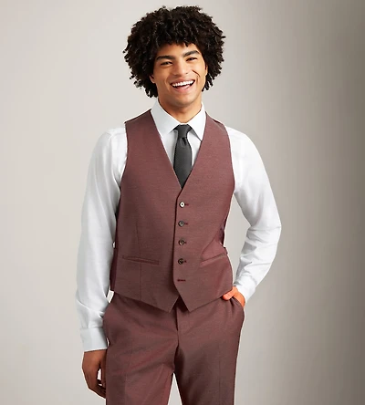 Gilet de complet vin uni