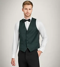 Gilet de smoking jacquard vert forêt