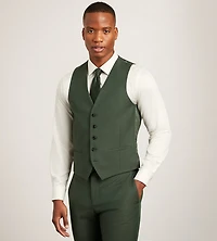 Gilet de complet olive unie, uni