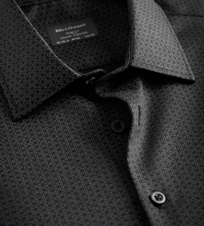 Slim Fit Non- Iron Sateen Dress Shirt