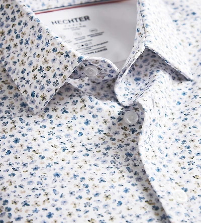 Slim Fit Butterknit Floral Print Dress Shirt