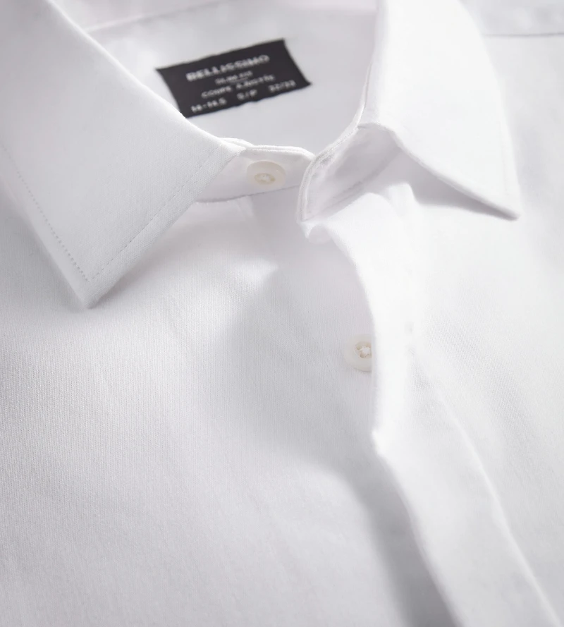 Chemise habillée en satin de smoking coupe slim sans repassage