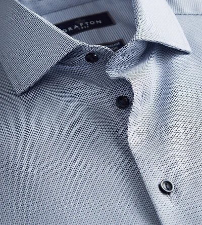 Modern Fit Geo Pattern Non-Iron Dress Shirt