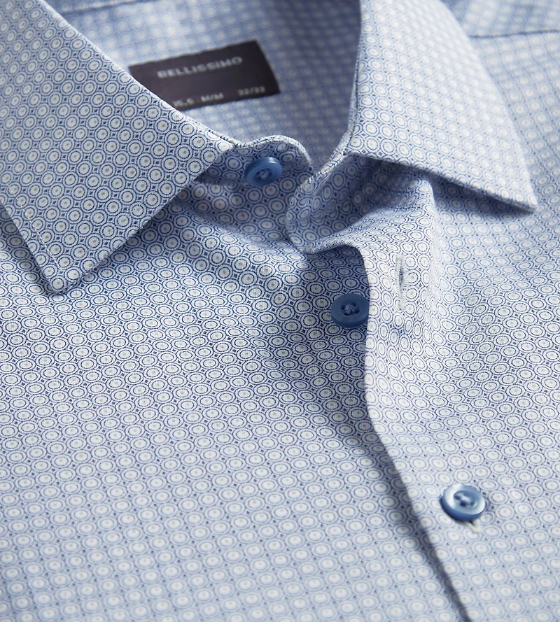 Slim Fit Non- Iron Stretch Sateen Dress Shirt