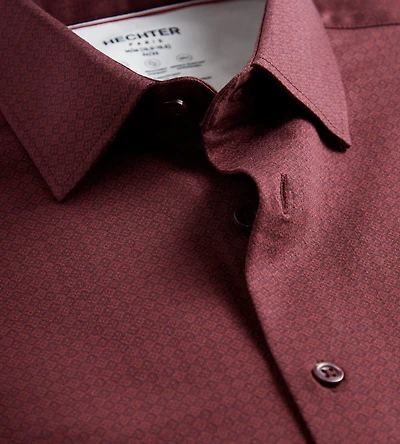 Chemise habillée en jersey Butterknit motif jacquard géométrique coupe ajustée
