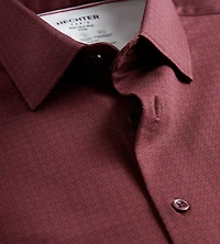 Chemise habillée en jersey Butterknit motif jacquard géométrique coupe ajustée