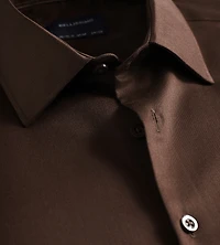 Modern Fit Non- Iron Stretch Sateen Dress Shirt