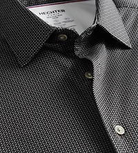 Chemise habillée en jersey Butterknit motif géométrique coupe ajustée, sans repassage
