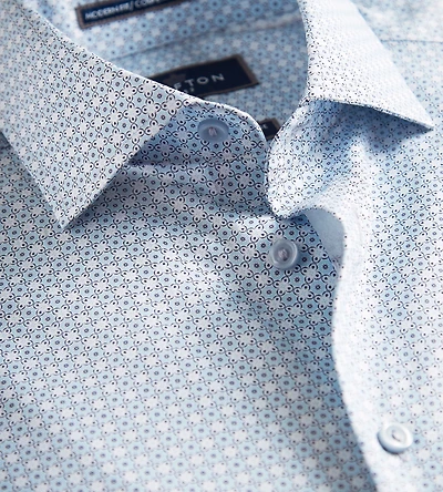 Chemise habillée moderne à imprimé géométrique sans repassage