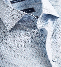 Chemise habillée moderne à imprimé géométrique sans repassage