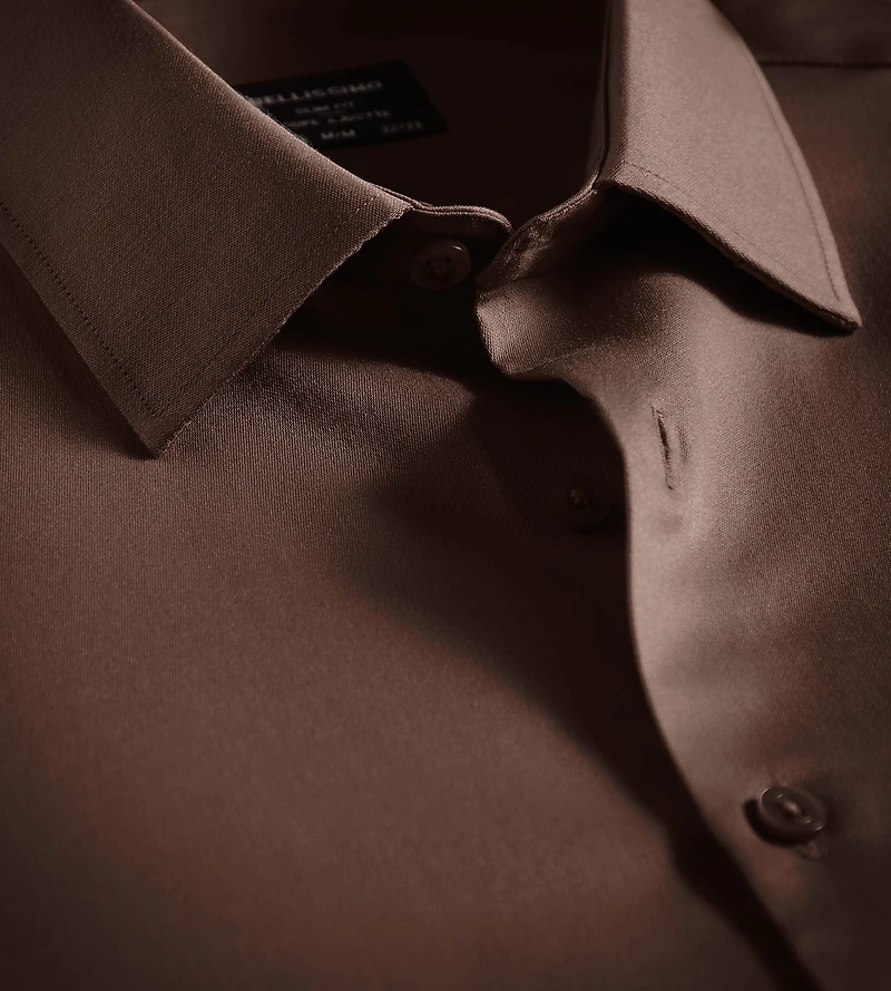 Slim Fit Non-Iron Sateen Dress Shirt