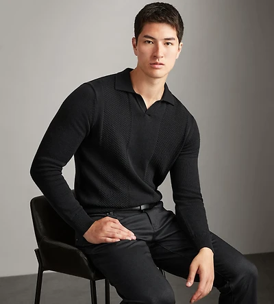 Long Sleeve Johnny Collar Sweater