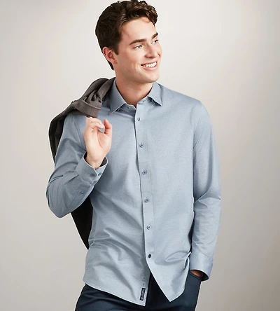 Long Sleeve Butterknit Twill Casual Shirt