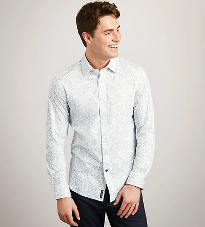 Long Sleeve Printed Butterknit Casual Shirt
