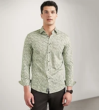 Chemise de loisir en jersey imprimé, manches longues