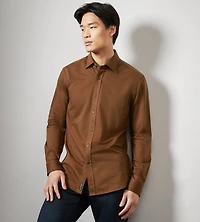 Long Sleeve solid Butterknit Twill Casual Shirt