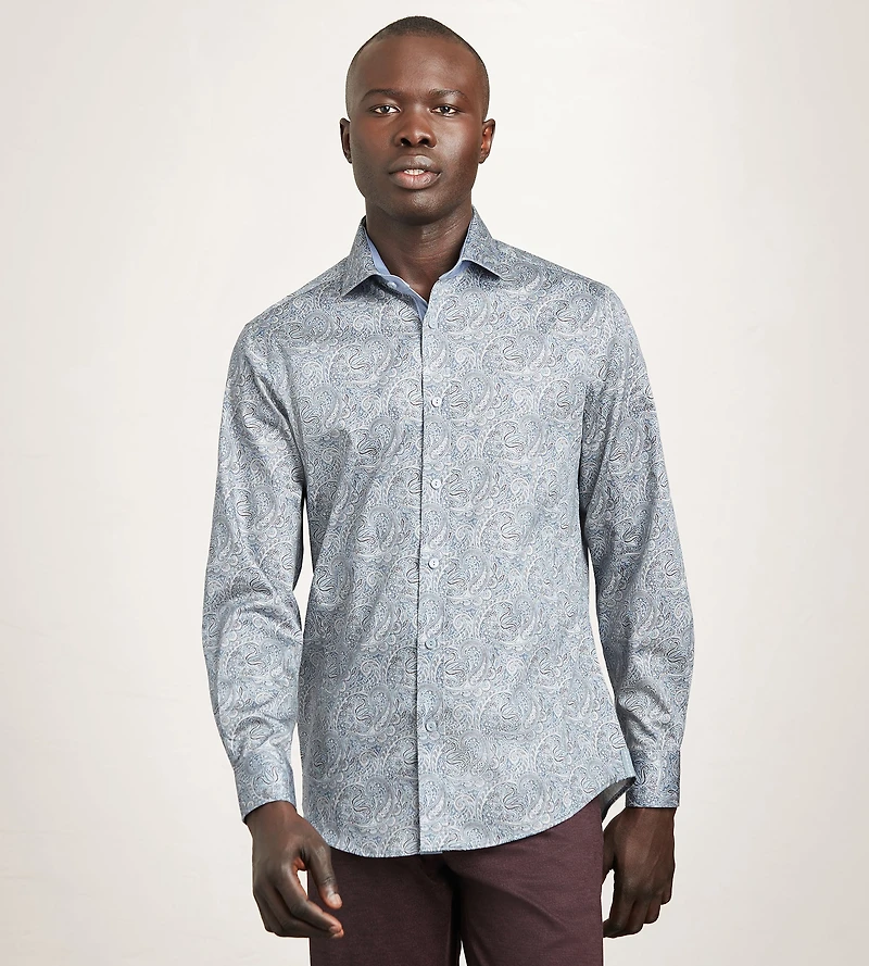 Long Sleeve Printed Casual Shirt