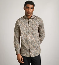 Chemise décontractée imprimée à manches longues