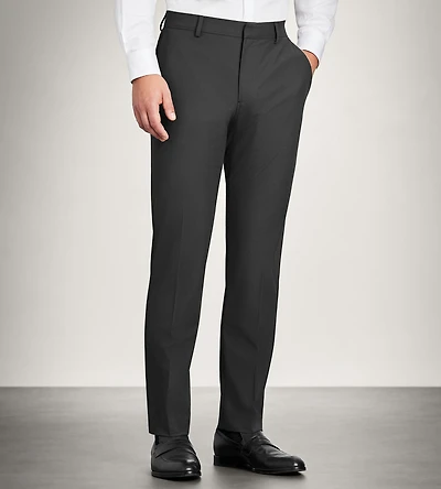 Pantalon habillé extensible à devant plat et coupe moderne