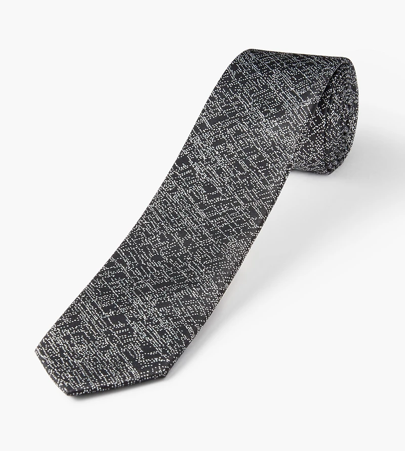 Cravate en Lurex à motif quadrillé