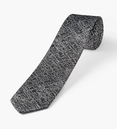 Cravate en Lurex à motif quadrillé