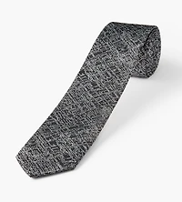 Cravate en Lurex à motif quadrillé