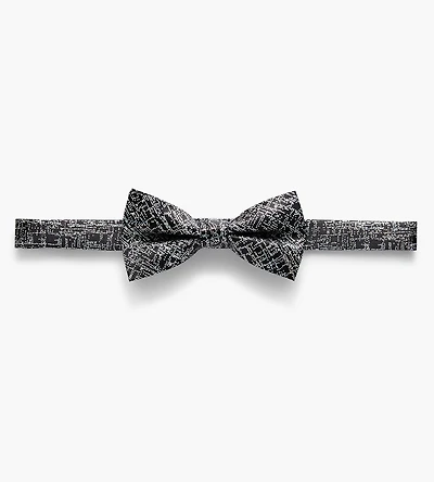 Nœud papillon à motif quadrillé en lurex